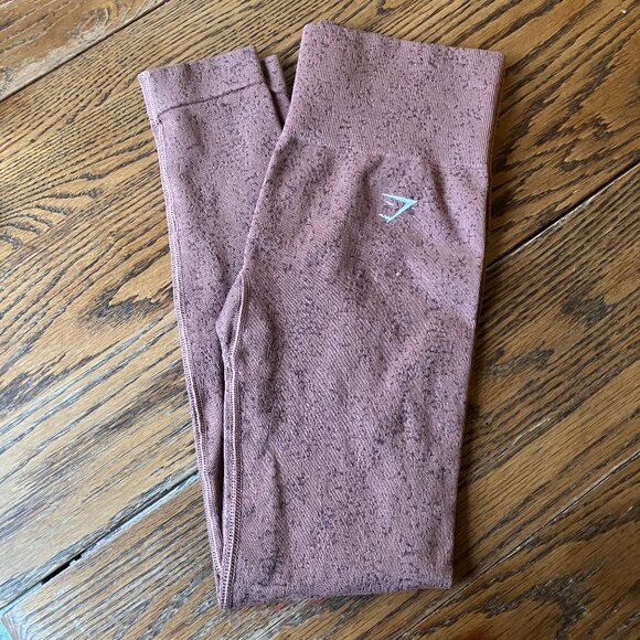 Gymshark Brown Speckled Leggings Size Small - Picture 1 of 4